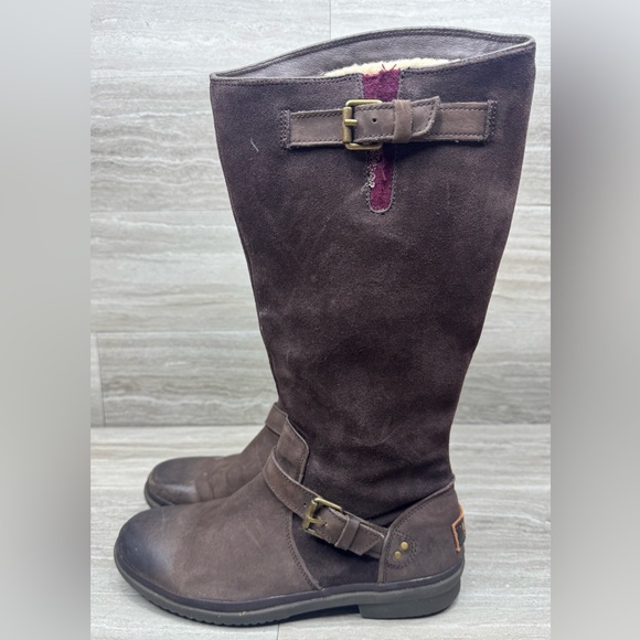 UGG Thomsen Suede Knee-High Boots Shearling Lined Boots Womens Size 9 - Picture 11 of 11